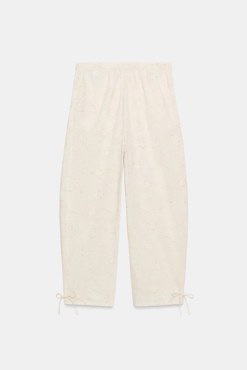 SEQUIN EMBROIDERED BLOOMER PANTS