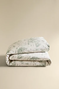 CHRISTMAS TOILE DE JOUY PERCALE DUVET COVER