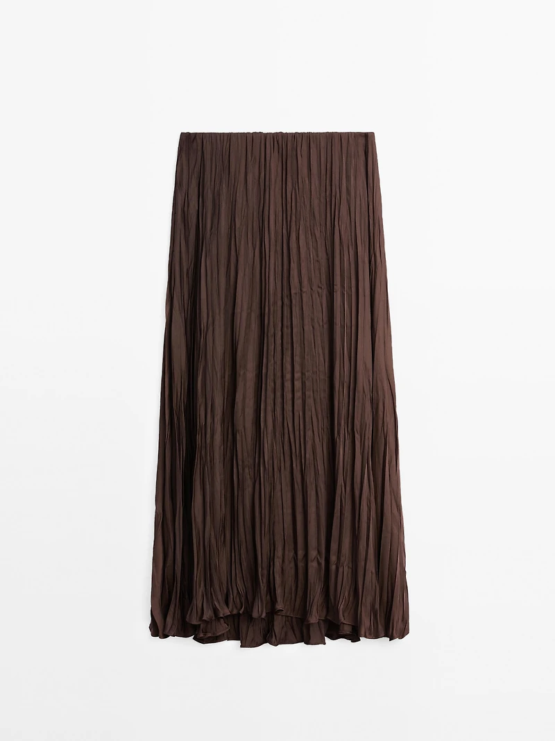 Long flowing pleated skirt
