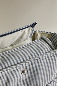 STRIPED COTTON MATERNITY BAG