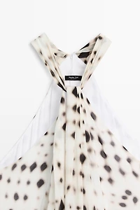 Printed halter dress