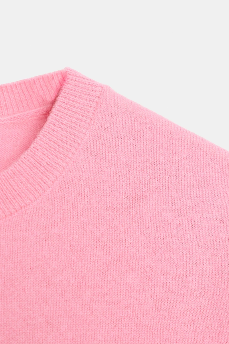 100% WOOL SHORT SLEEVE JUMPER