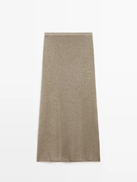 Jupe évasée en maille total look