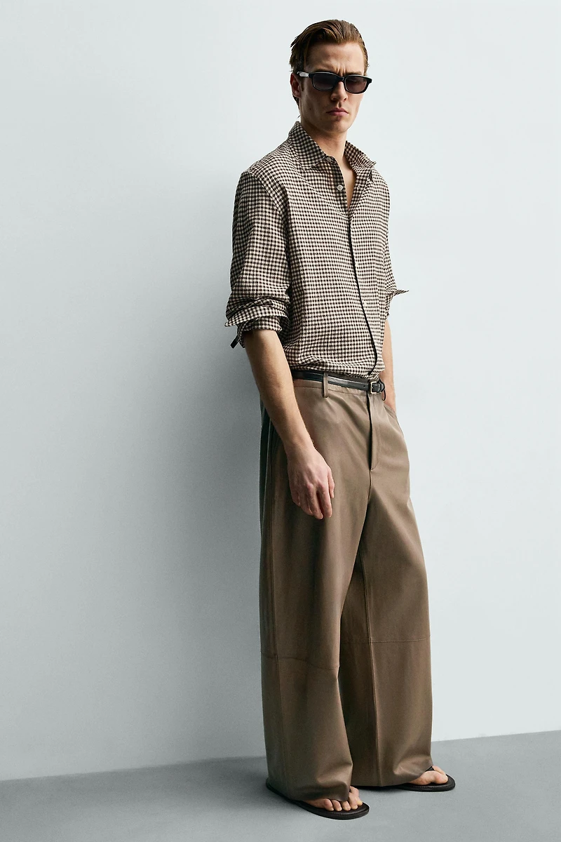 PANTALON BALLOON FIT EN CUIR