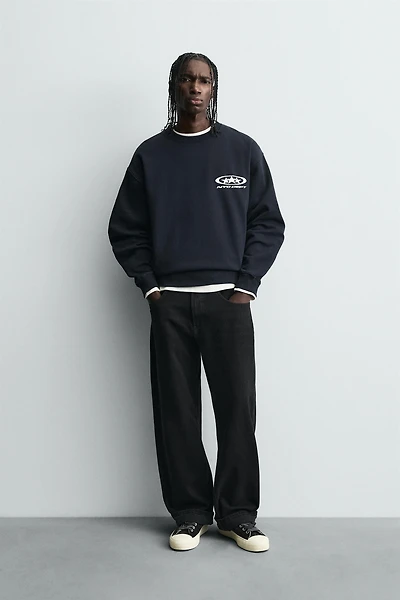 COMBINATION PRINT SWEATSHIRT