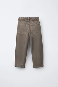 RELAXED BAGGY TWILL PANTS