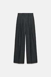 WIDE-LEG PLEATED PANTS ZW COLLECTION