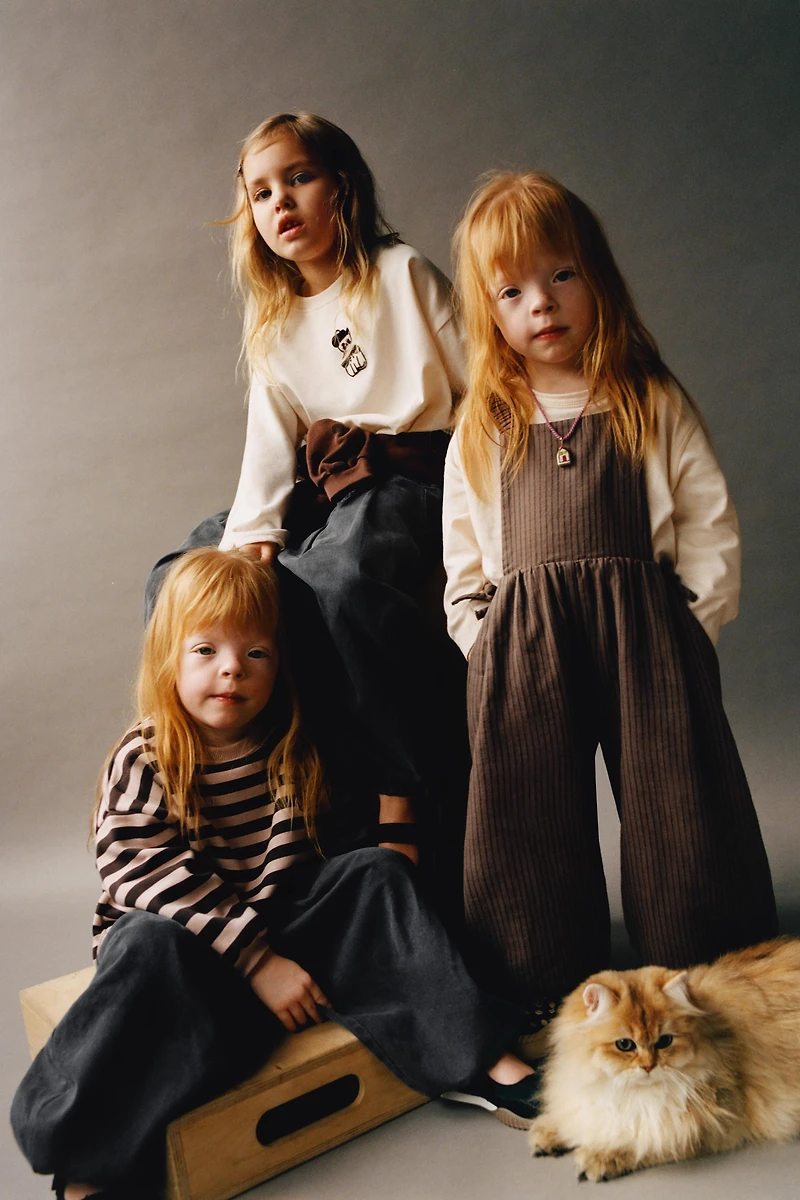 LONG STRIPED OVERALLS