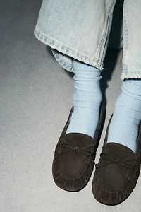 SPLIT LEATHER LOAFERS