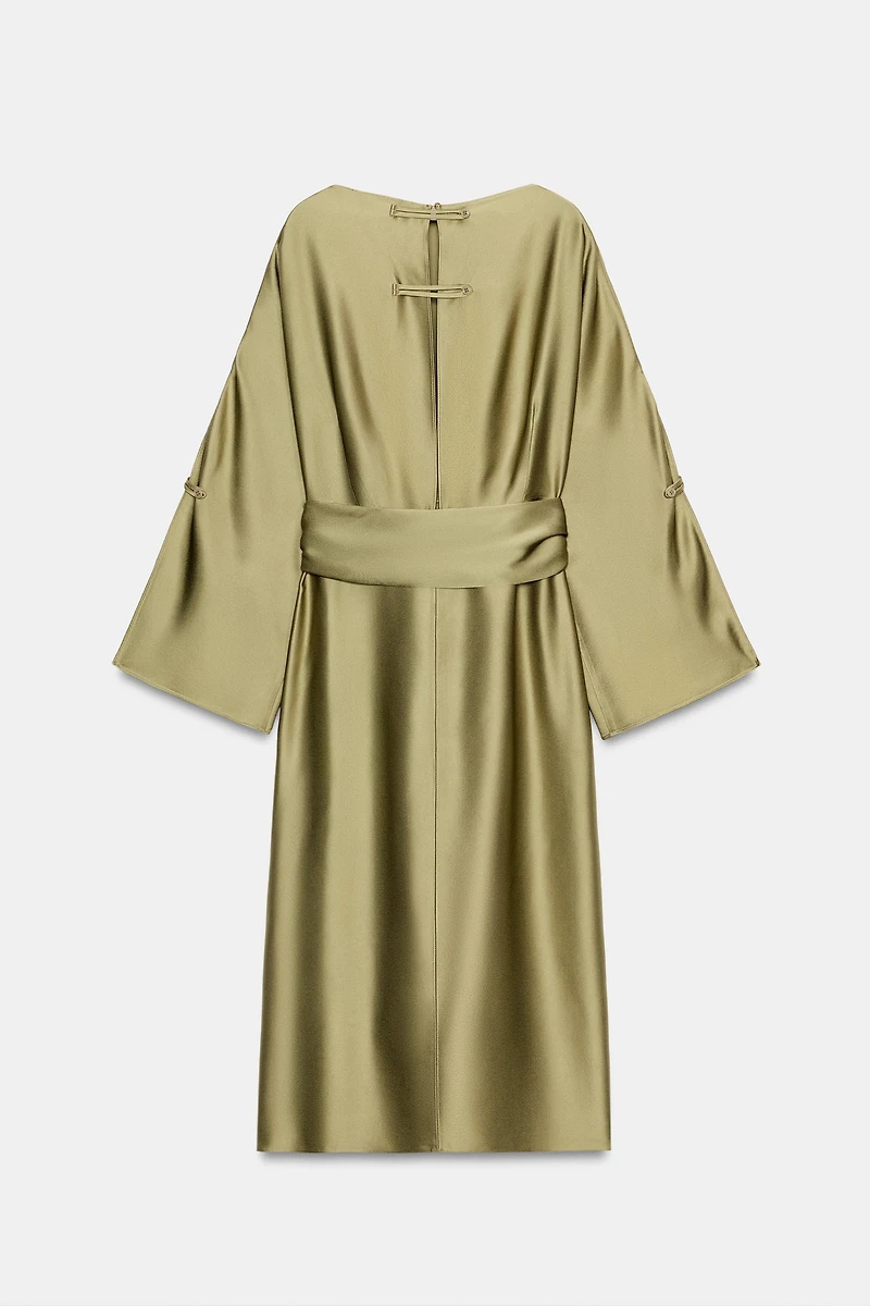 ZW COLLECTION SATIN EFFECT MIDI DRESS