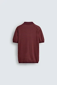 JACQUARD STRIPED KNIT POLO