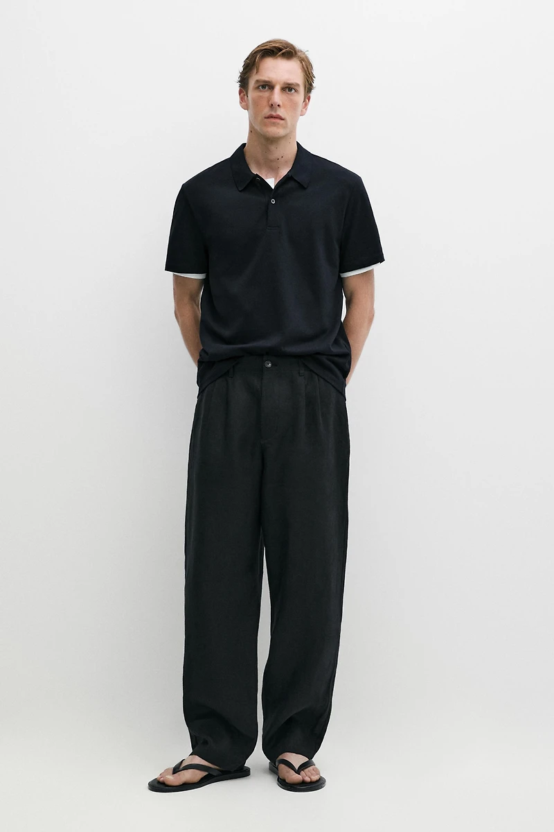 100% cotton structured polo shirt
