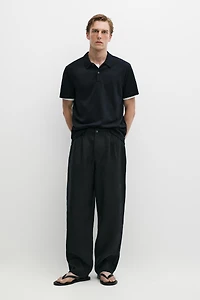 100% cotton structured polo shirt