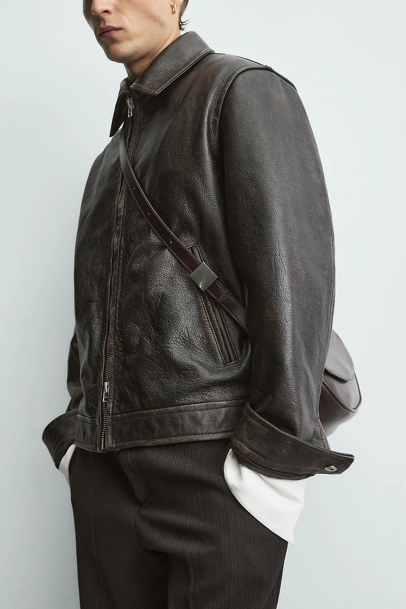 LEATHER CROSSBODY BAG