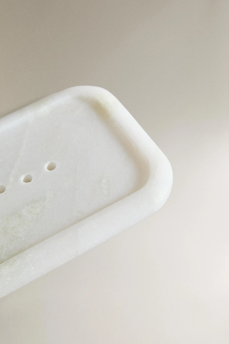 WHITE MARBLE BATHROOM SOAP DISH