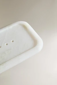 WHITE MARBLE BATHROOM SOAP DISH