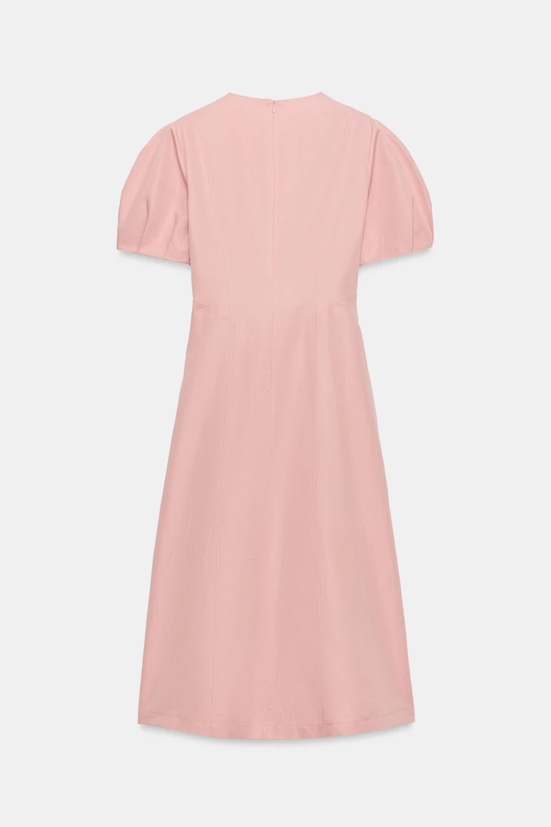 ZW COLLECTION LINEN BLEND MIDI DRESS