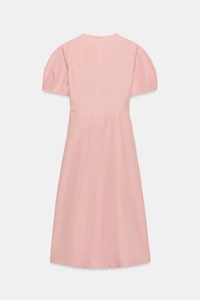 ZW COLLECTION LINEN BLEND MIDI DRESS