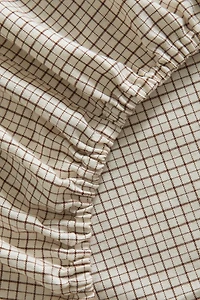 DRAP-HOUSSE EN FLANELLE À CARREAUX | 30 CM DE HAUTEUR