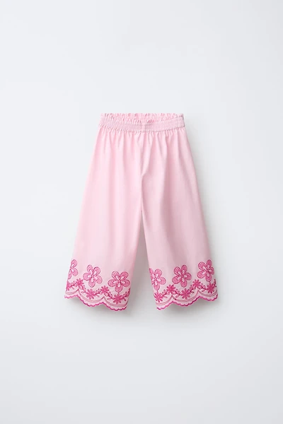 EMBROIDERED FLORAL CULOTTES