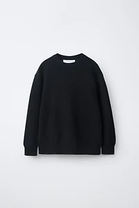 STRIPED PURL KNIT JUMPER
