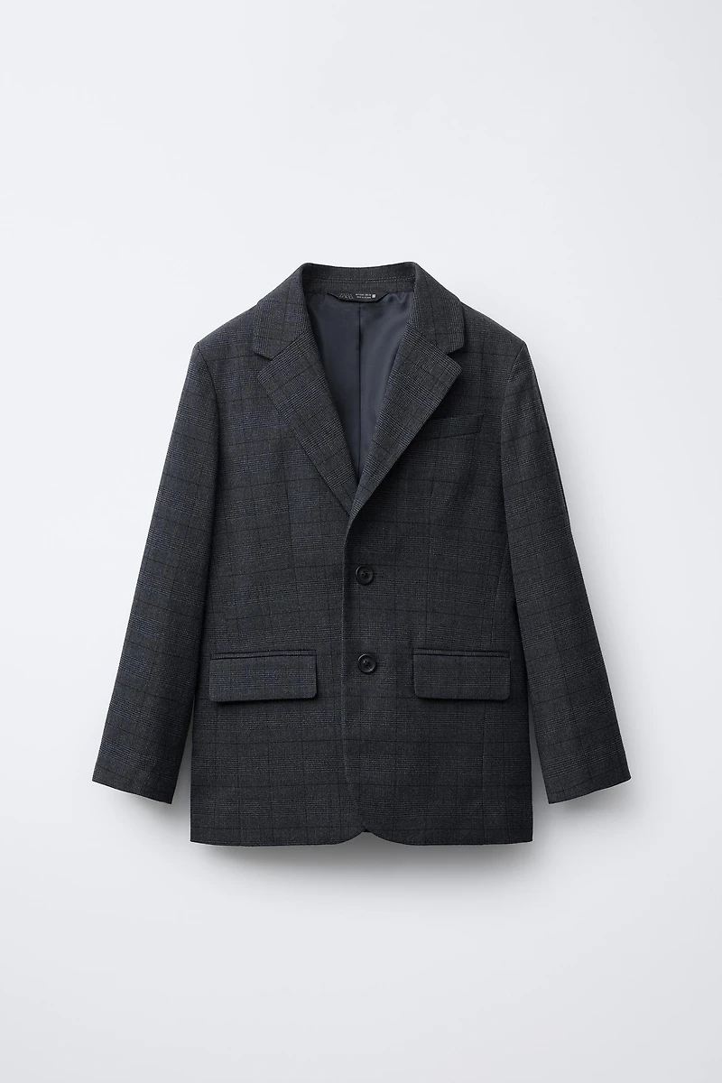 PLAID SUIT BLAZER
