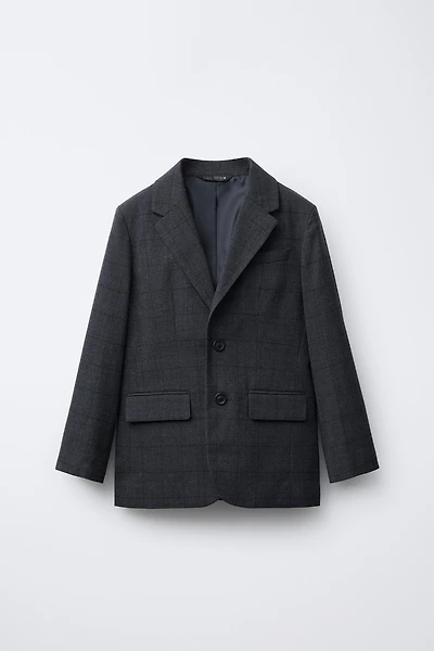 PLAID SUIT BLAZER
