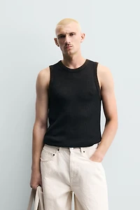 OPEN-KNIT TANK TOP