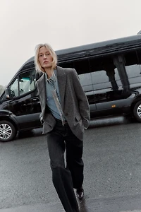 HERRINGBONE WOOL BLAZER