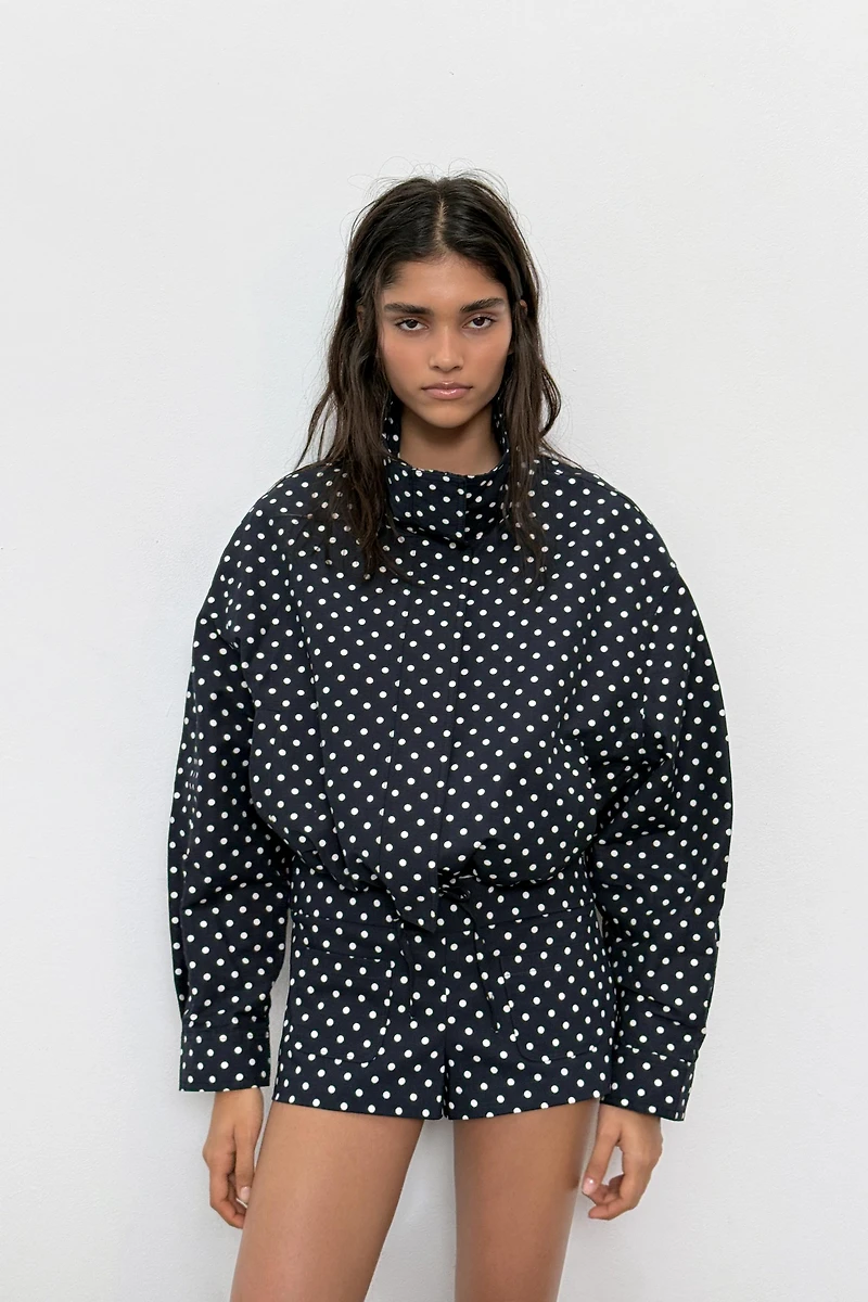 PUFFED POLKA DOT JACKET