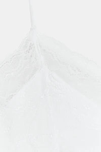 TOP CÔTELÉ DENTELLE