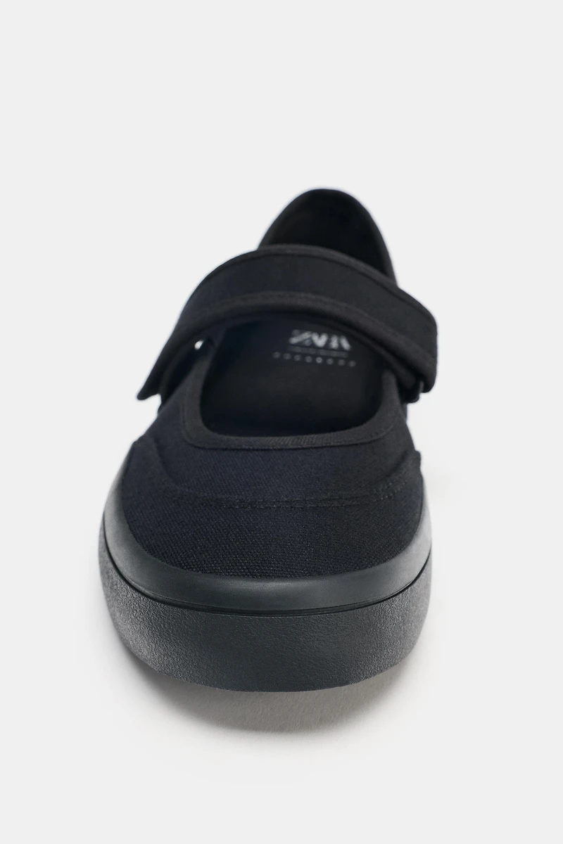 FABRIC STRAP BALLET FLATS