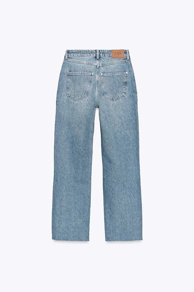 Z.09 STRAIGHT ANKLE HIGH WAIST CROSSOVER JEANS