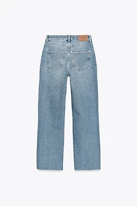 Z.09 STRAIGHT ANKLE HIGH WAIST CROSSOVER JEANS