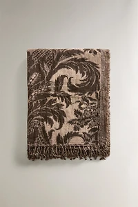 FLORAL JACQUARD BLANKET