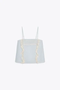 EMBROIDERED STRAPPY TOP