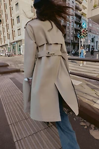 TRENCH LONG CEINTURÉ WINDPROOF WATER REPELLENT