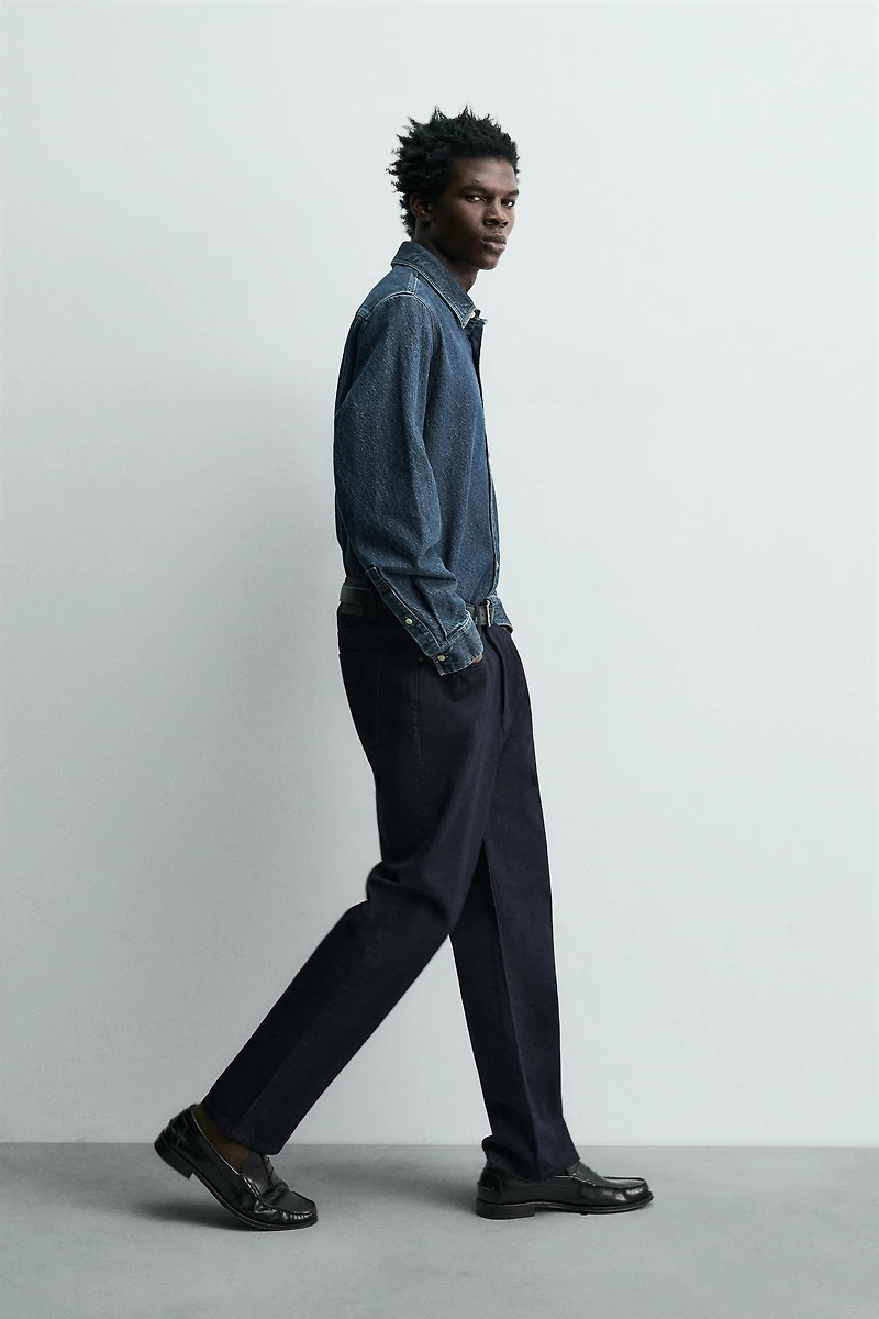 COTTON - WOOL STRAIGHT FIT JEANS