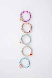FIVE-PACK OF LABEL SCRUNCHIES
