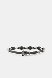 100% LEATHER COMBINATION PLATE BELT