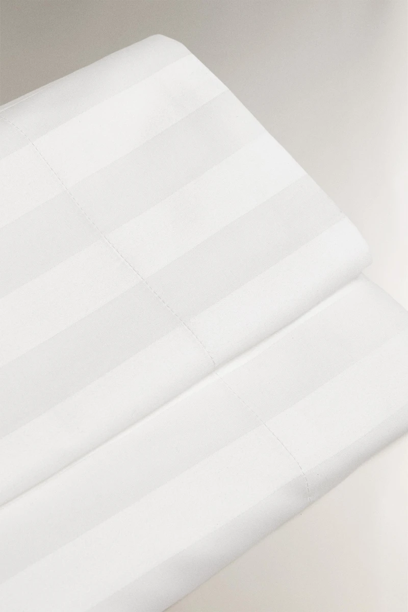 STRIPED SATEEN FLAT SHEET 500-THREAD-COUNT