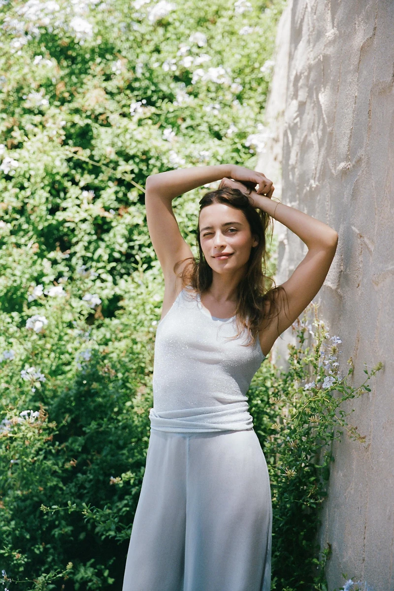 METALLIC THREAD TOP