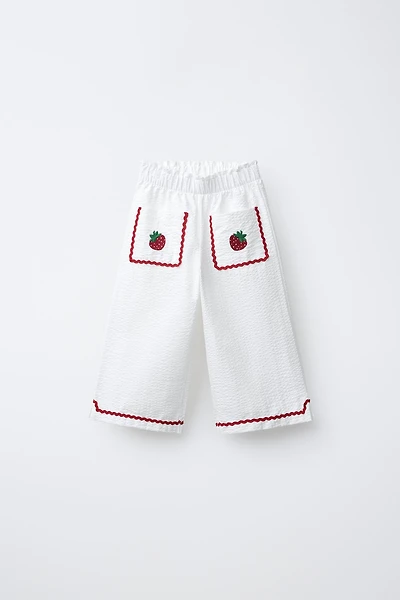 CONTRASTING SCALLOPED TEXTURE CULOTTES