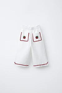 CONTRASTING SCALLOPED TEXTURE CULOTTES