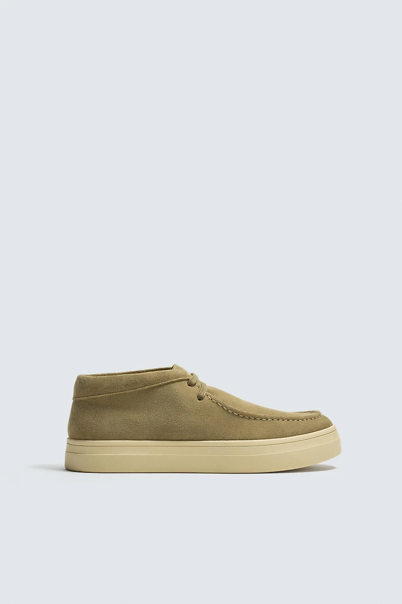 LEATHER RAISED SEAM SHOES