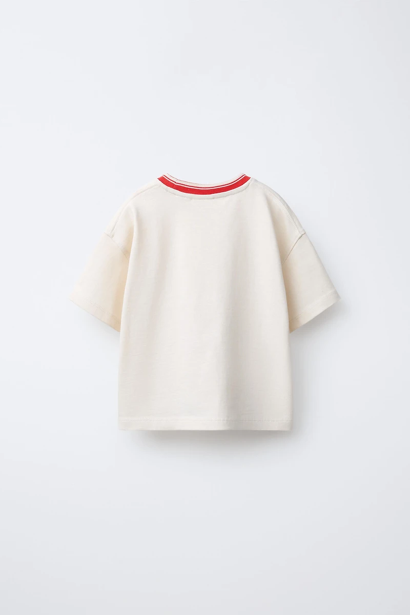 EMBROIDERED TEXT T-SHIRT