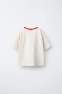 EMBROIDERED TEXT T-SHIRT