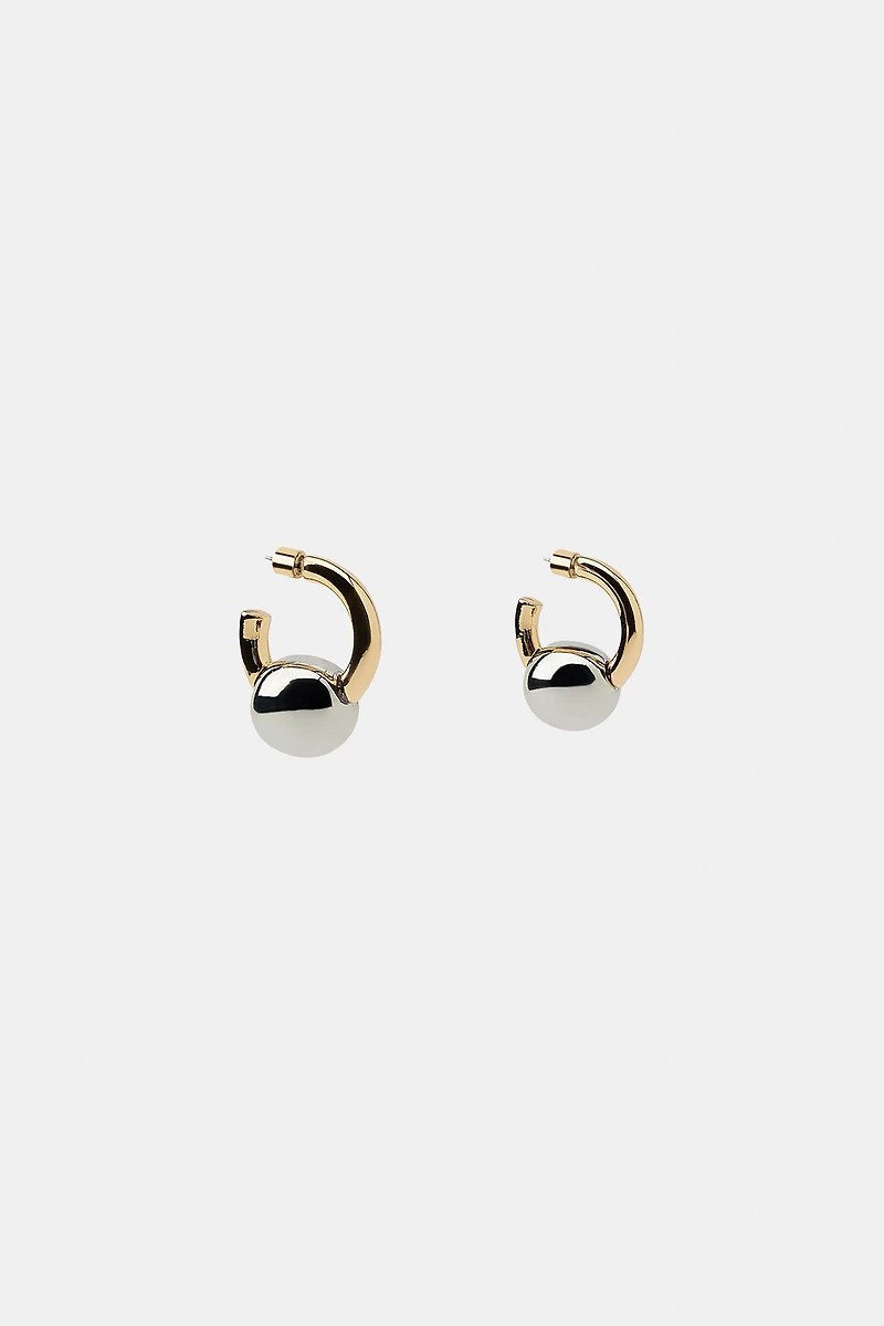 COMBINATION BALL HOOP EARRINGS