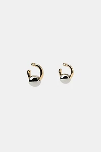 COMBINATION BALL HOOP EARRINGS