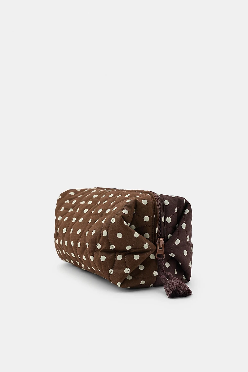 POLKA DOT PRINT TOILETRY BAG